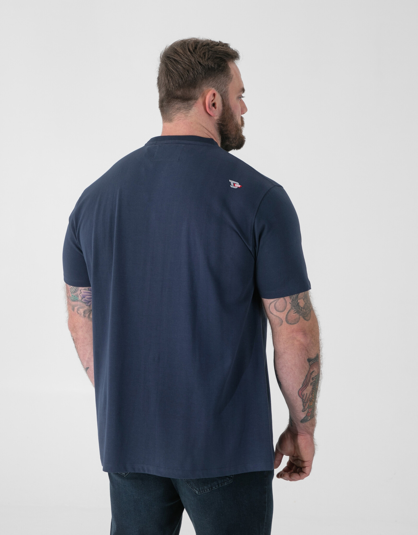 D-555 T-SHIRT HOCKNEY-D555 Motorbike met vlam vleugels Printed Crew Neck