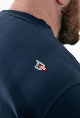 D-555 T-SHIRT HOCKNEY-D555 Motorbike met vlam vleugels Printed Crew Neck