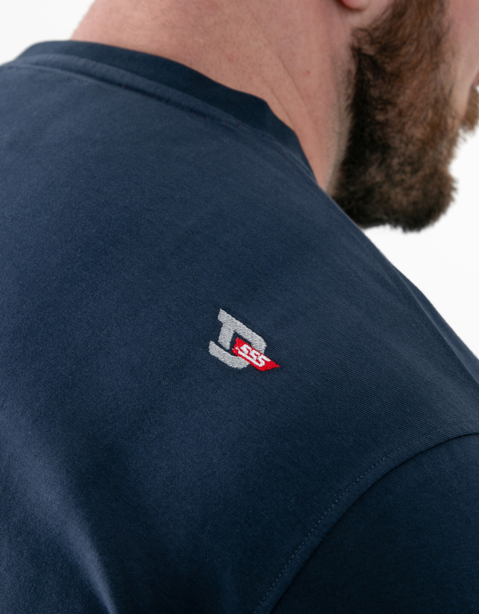 D-555 T-SHIRT HOCKNEY-D555 Motorbike met vlam vleugels Printed Crew Neck