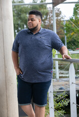 D-555 POLOUTTOXETER-D555 Aop Leaf Print korte mouw