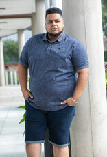 D-555 POLOUTTOXETER-D555 Aop Leaf Print korte mouw