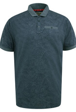 D-555 POLOUTTOXETER-D555 Aop Leaf Print korte mouw