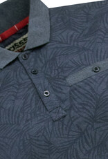 D-555 POLOUTTOXETER-D555 Aop Leaf Print korte mouw