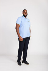 D-555 POLO TALBOT-D555 Pique met jacquard aan hals mouw en borstzak