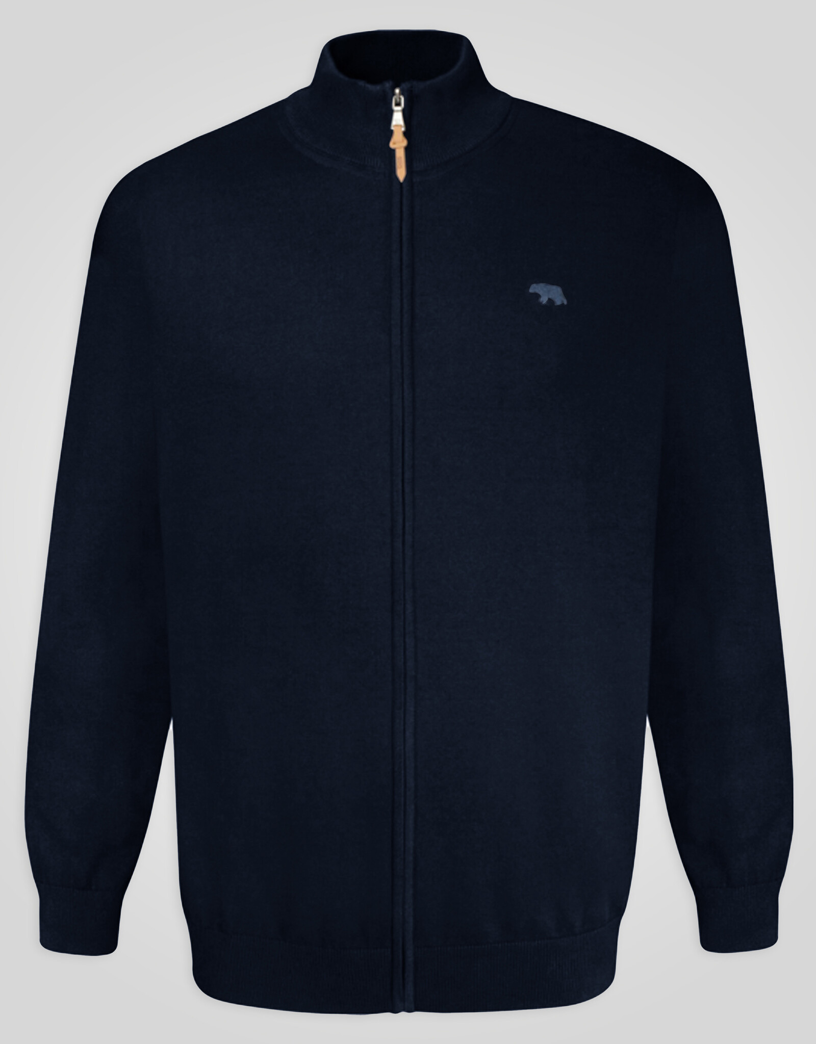 D-555 FRANCO D555 Basic Zip Through gebreide sweater