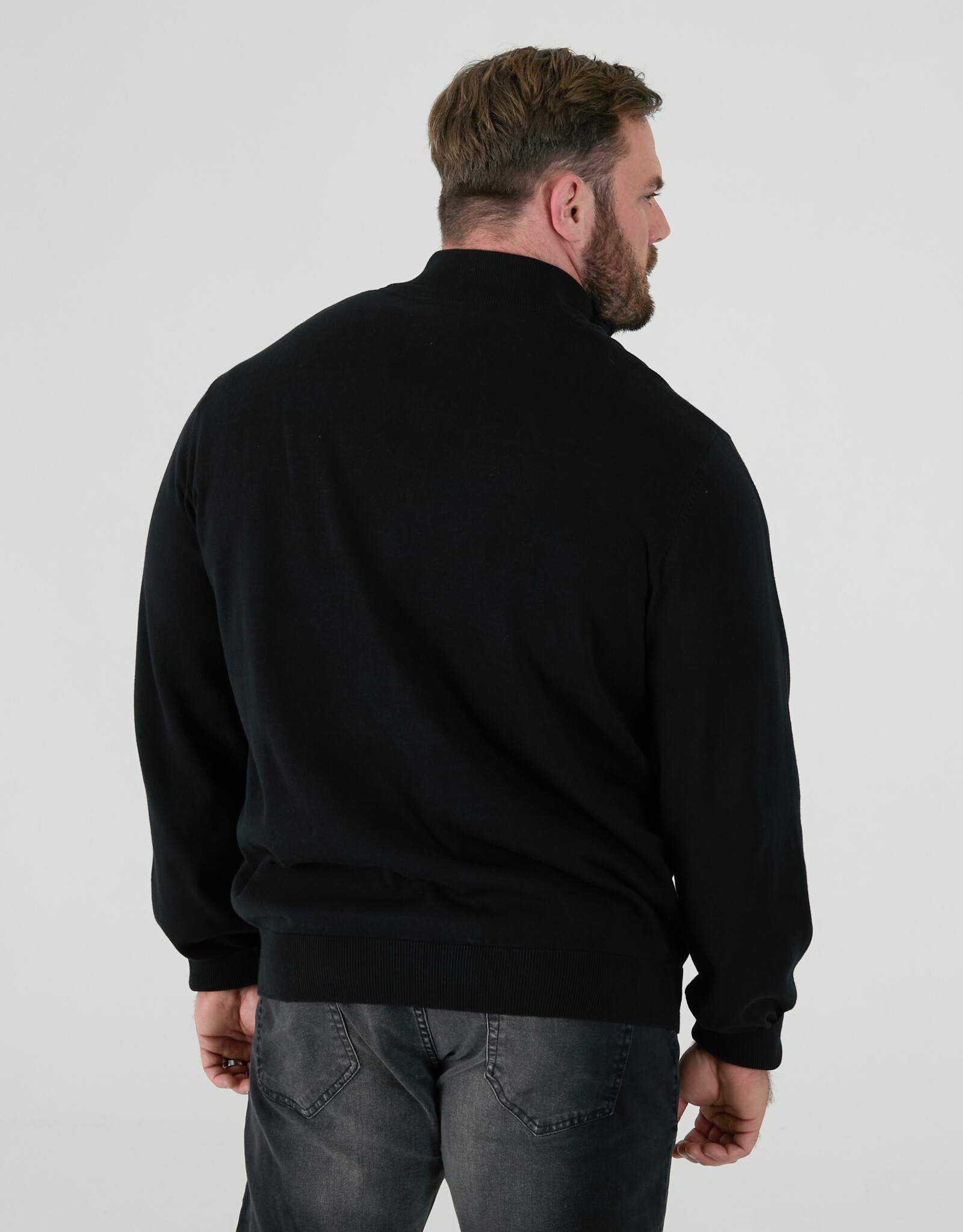 D-555 FRANCO D555 Basic Zip Through gebreide sweater