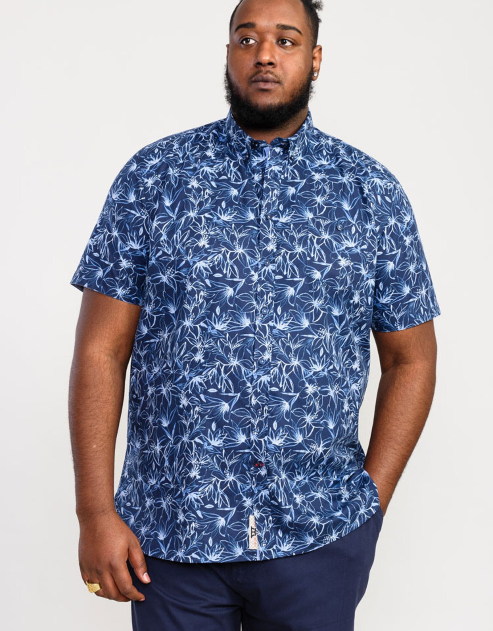 D-555 OVERHEMD PADBURY-D555 Floral korte mouw