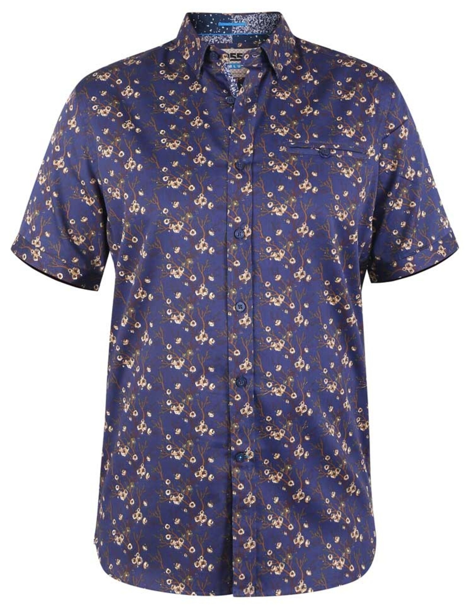 D-555 OVERHEMD KINGSTON-Floral korte mouw