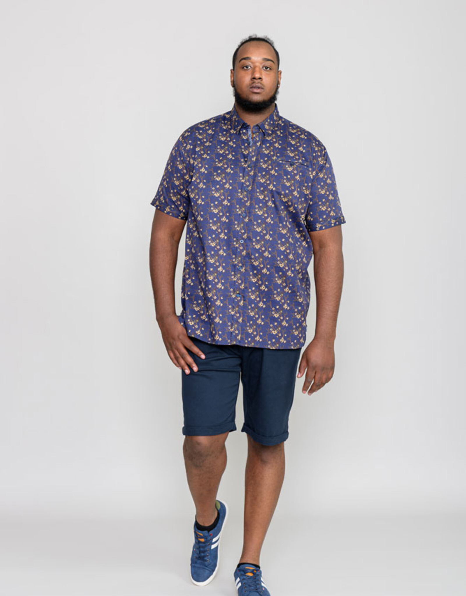 D-555 OVERHEMD KINGSTON-Floral korte mouw