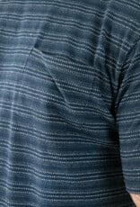 D-555 DINGLE High-Low Jacquard Crew Neck T-shirt met Zak navy