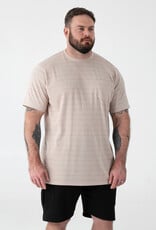D-555 DINGLE High-Low Jacquard Crew Neck T-shirt met Zak stone