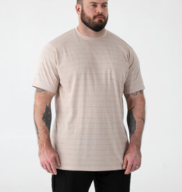 D-555 DINGLE High-Low Jacquard Crew Neck T-shirt met Zak stone