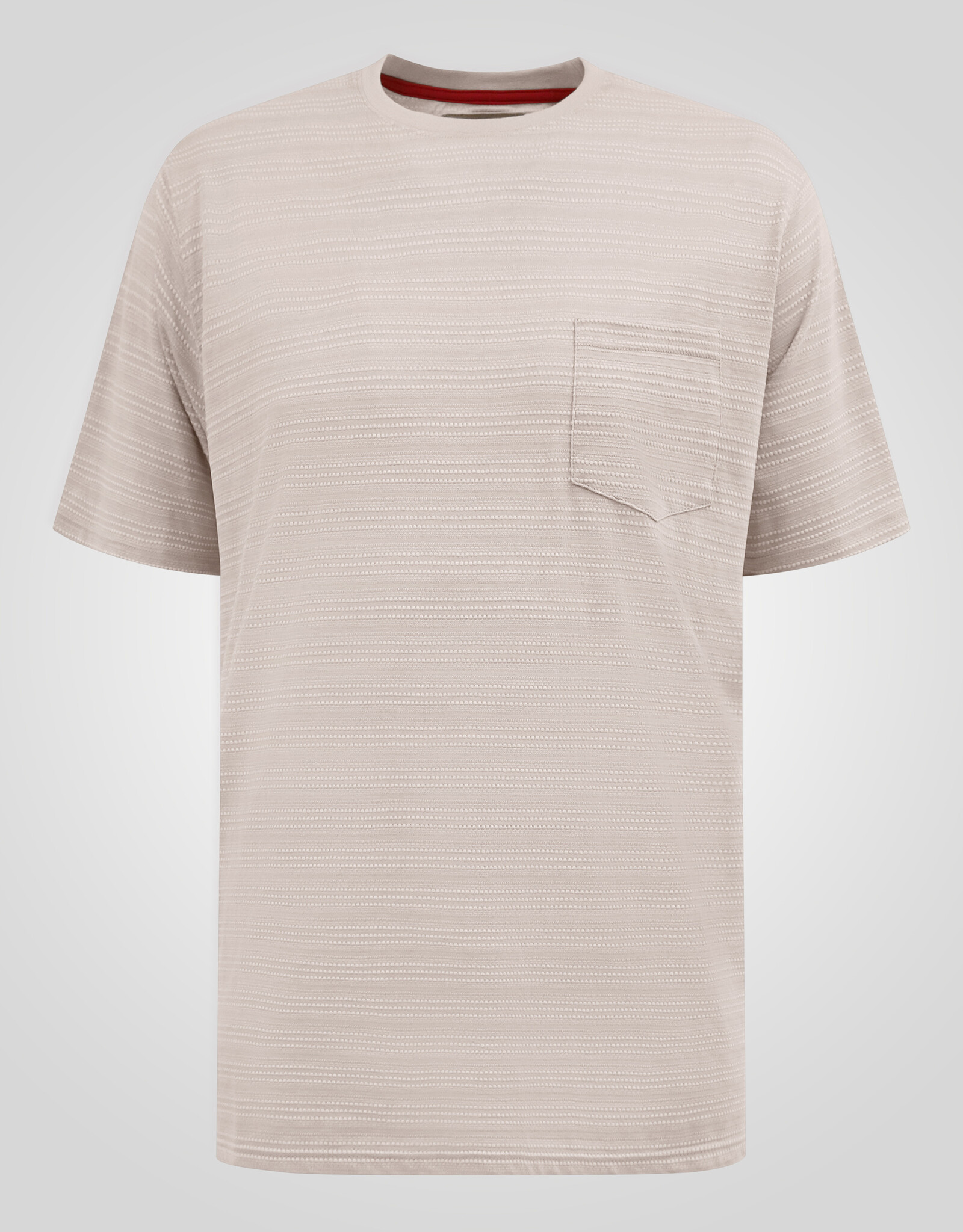 D-555 DINGLE High-Low Jacquard Crew Neck T-shirt met Zak stone