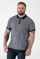 D-555 POLO shirt PERRY-D555 Jacquard gebreid met 1/4 rits