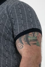 D-555 POLO shirt PERRY-D555 Jacquard gebreid met 1/4 rits