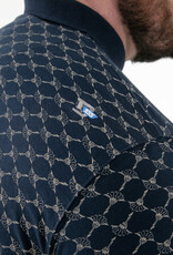 D-555 POLO shirt SAUNDERS-D555 Jacquard met borstzak