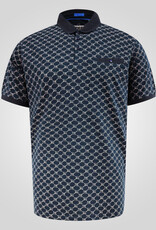 D-555 POLO shirt SAUNDERS-D555 Jacquard met borstzak