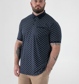 D-555 POLO shirt SAUNDERS-D555 Jacquard met borstzak