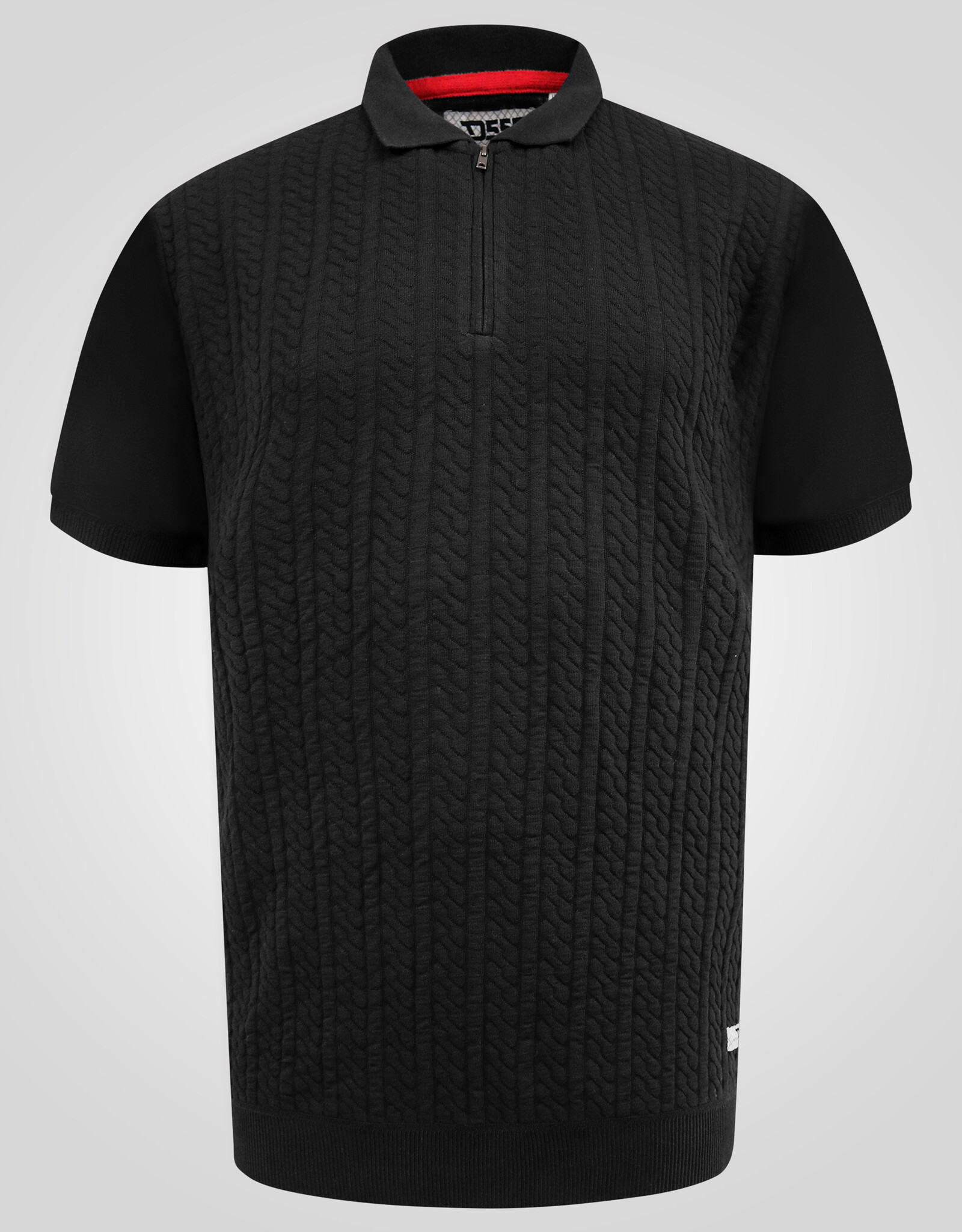 D-555 POLO shirt KENNEDY-D555 Jacquard gebreid met 1/4 rits