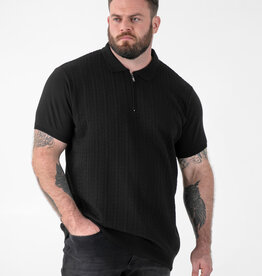 D-555 POLO shirt KENNEDY-D555 Jacquard gebreid met 1/4 rits