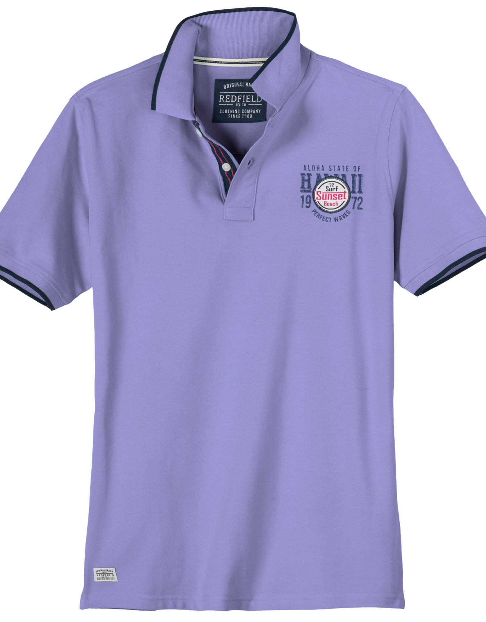 Redfield POLOSHIRT patch SUNSET paars