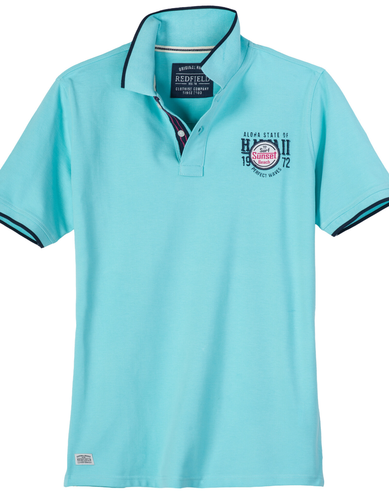 Redfield POLOSHIRT patch SUNSET turquoise