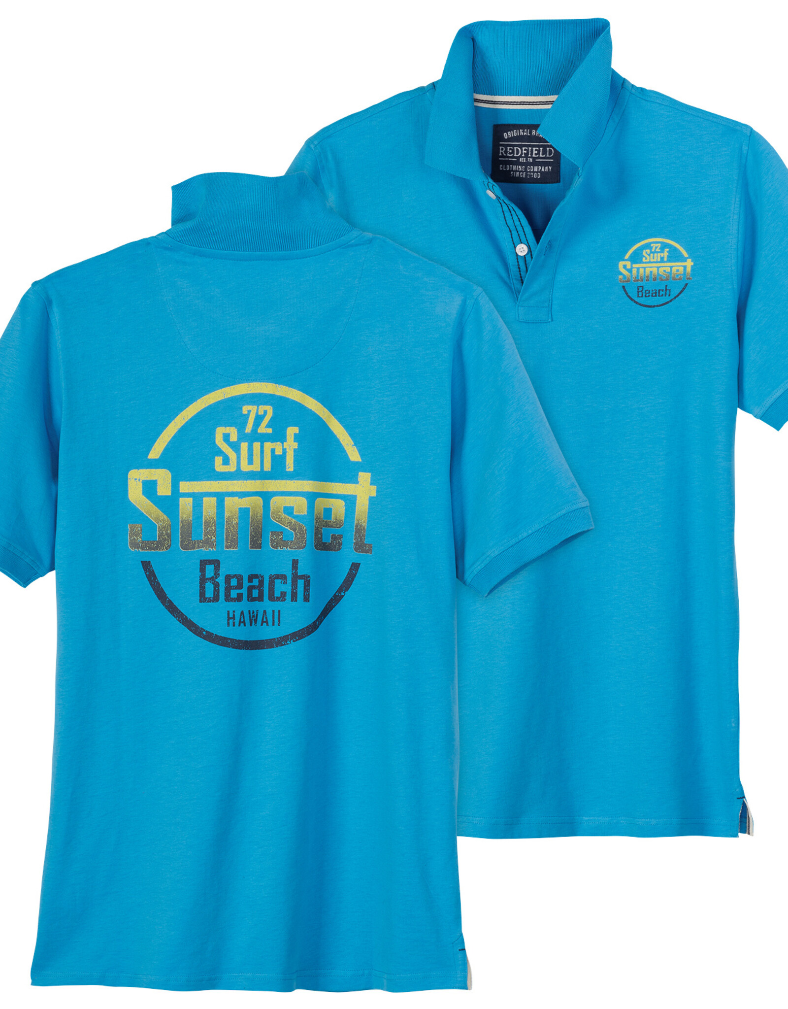 Redfield POLOSHIRT SURF SUNSET blauw