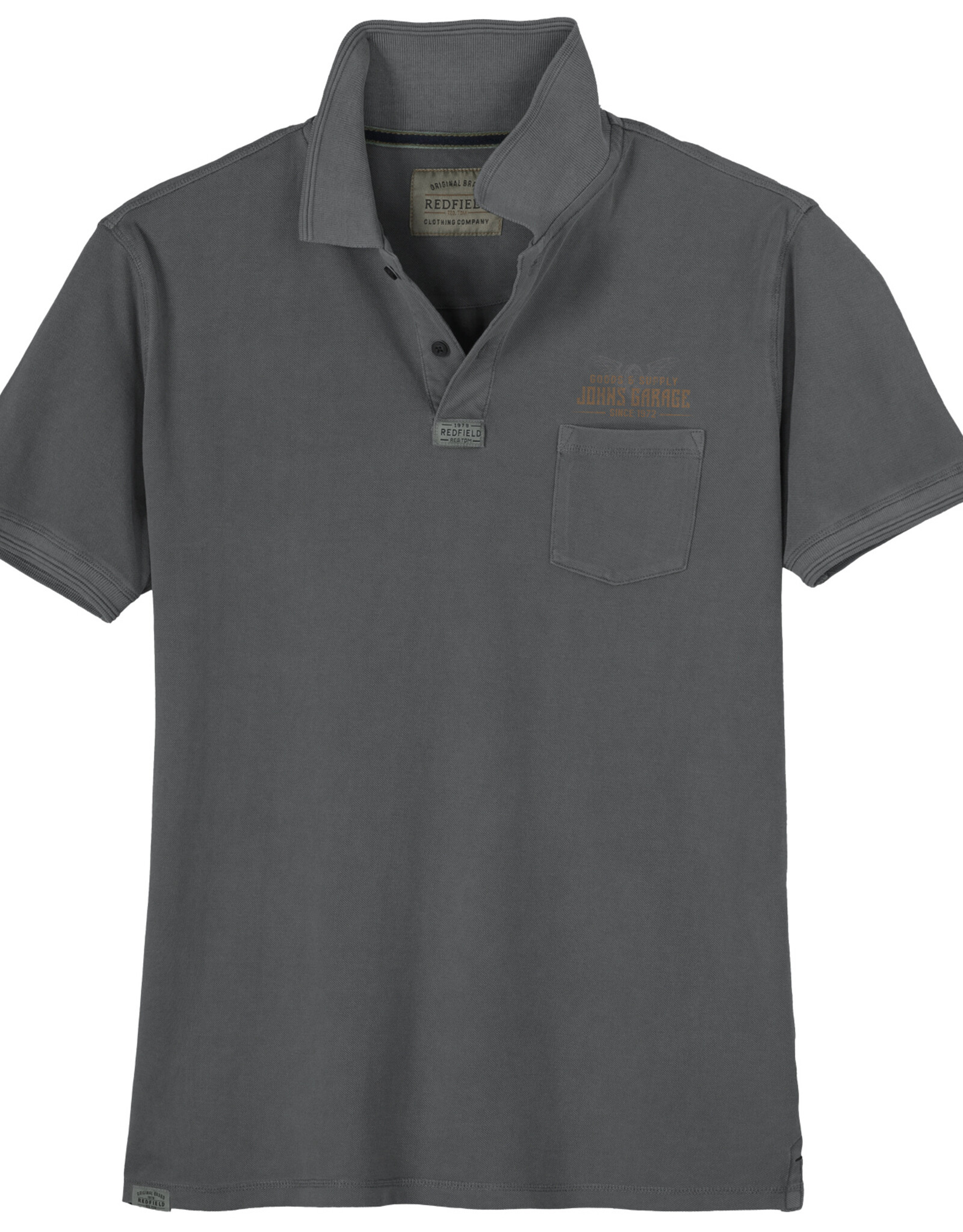 Redfield POLOSHIRT Jonh's garage - vintage grijs