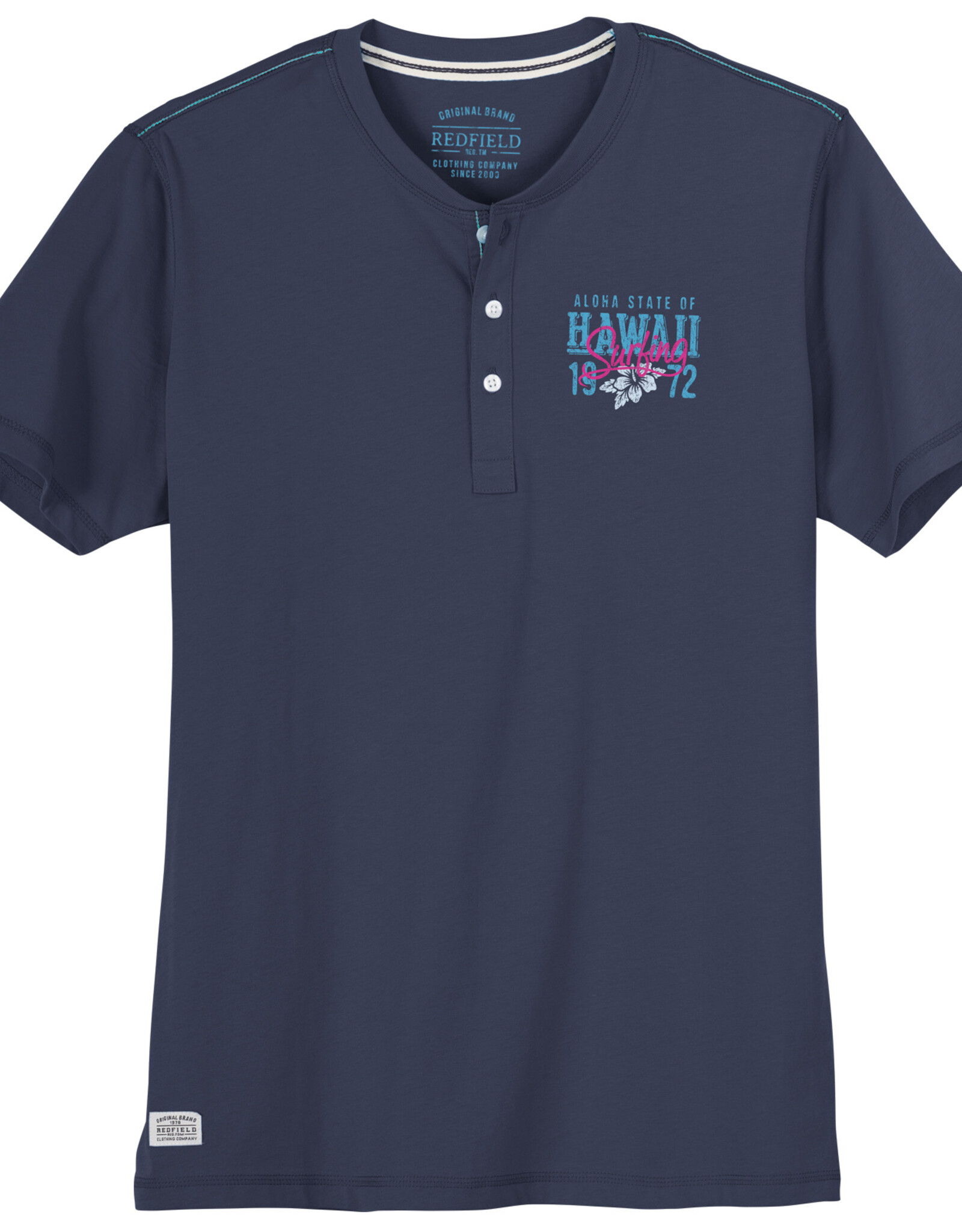 Redfield Redfield SHIRT met knoopjes ‘HAWAII 1972 - denim