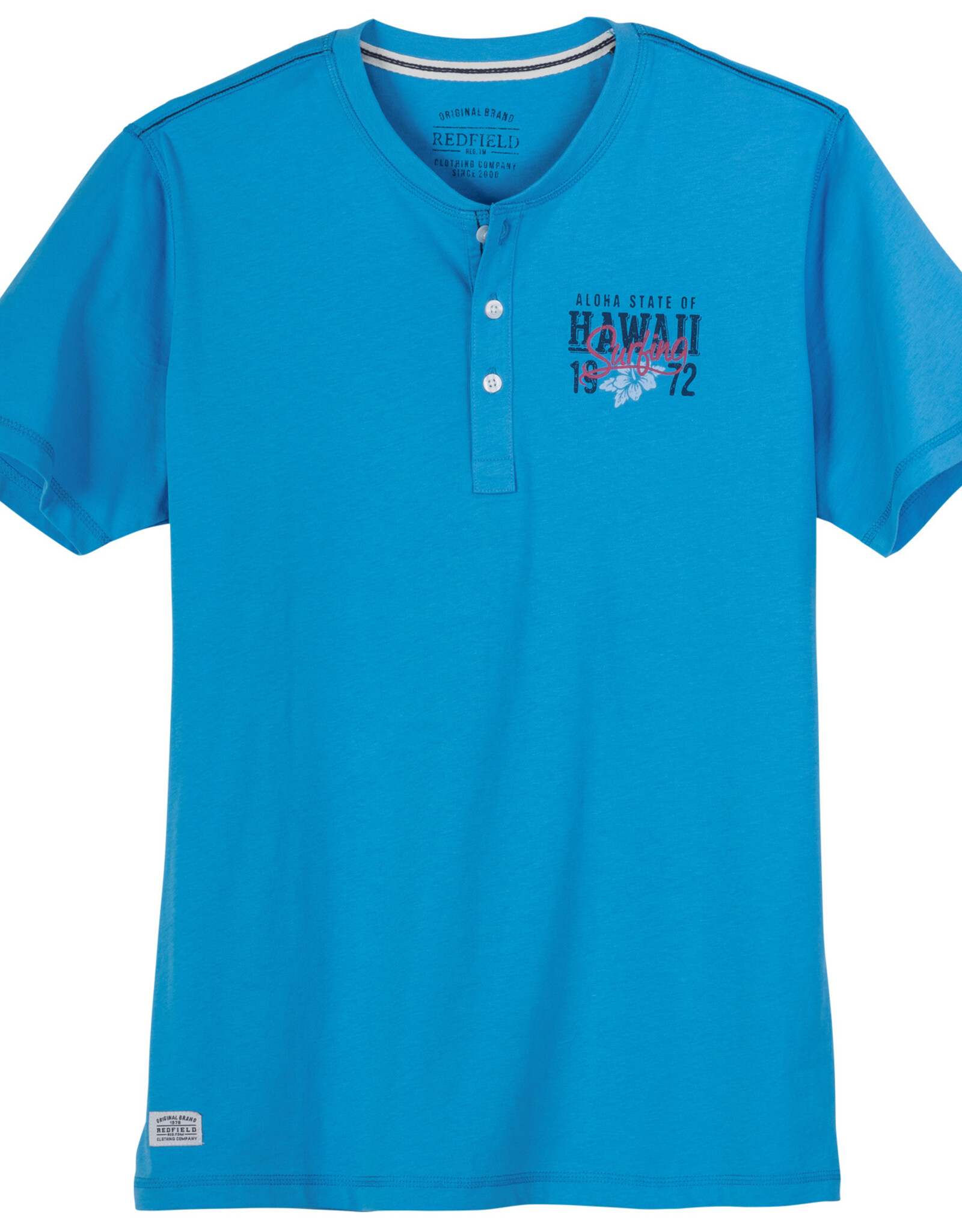 Redfield Redfield SHIRT met knoopjes ‘HAWAII 1972 - turquoise