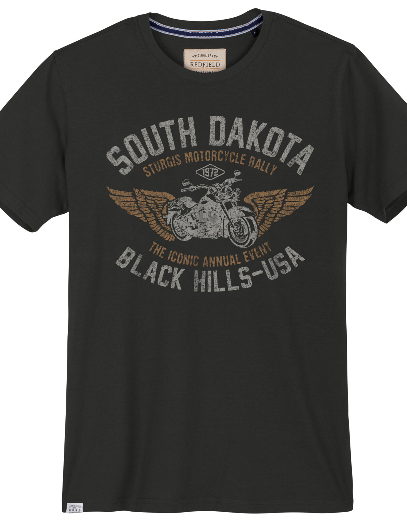 Redfield T-SHIRT South dakota -zwart