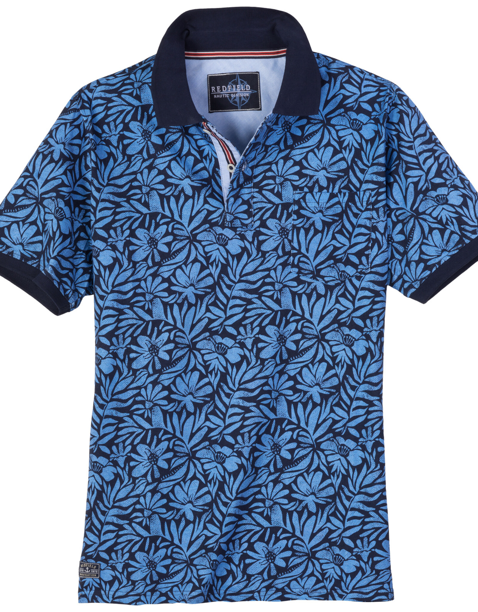 Redfield POLOSHIRT bloemenprint - nacht blauw