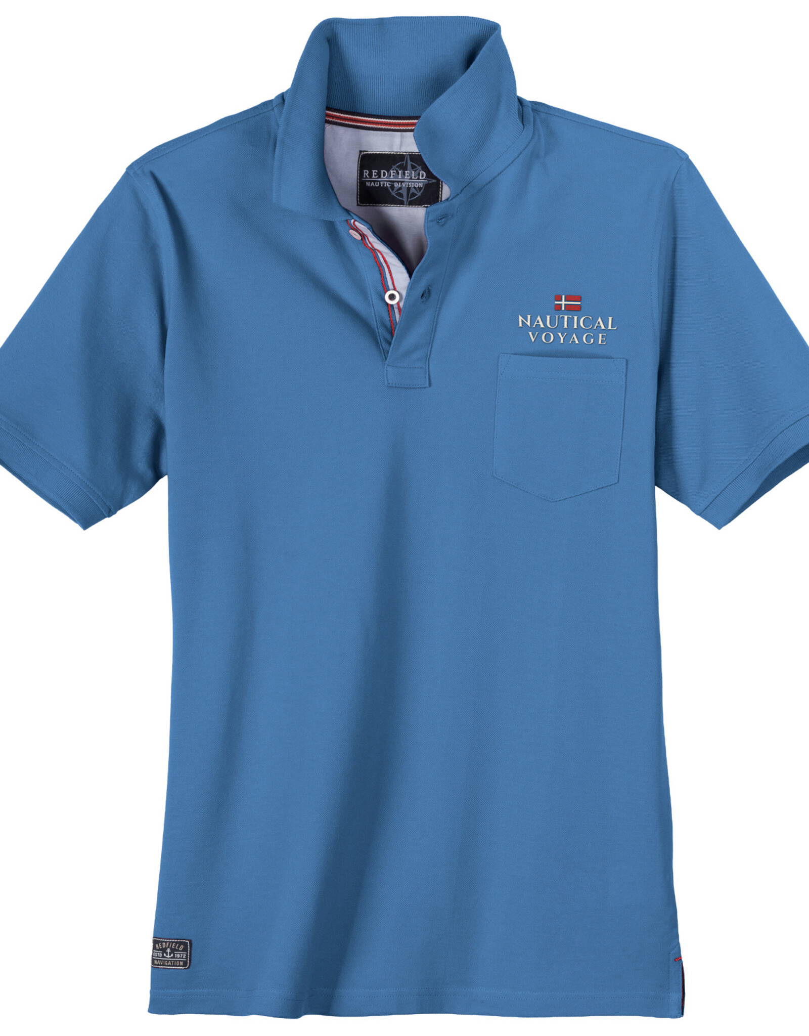 Redfield POLOSHIRT nautical voyage - licht blauw