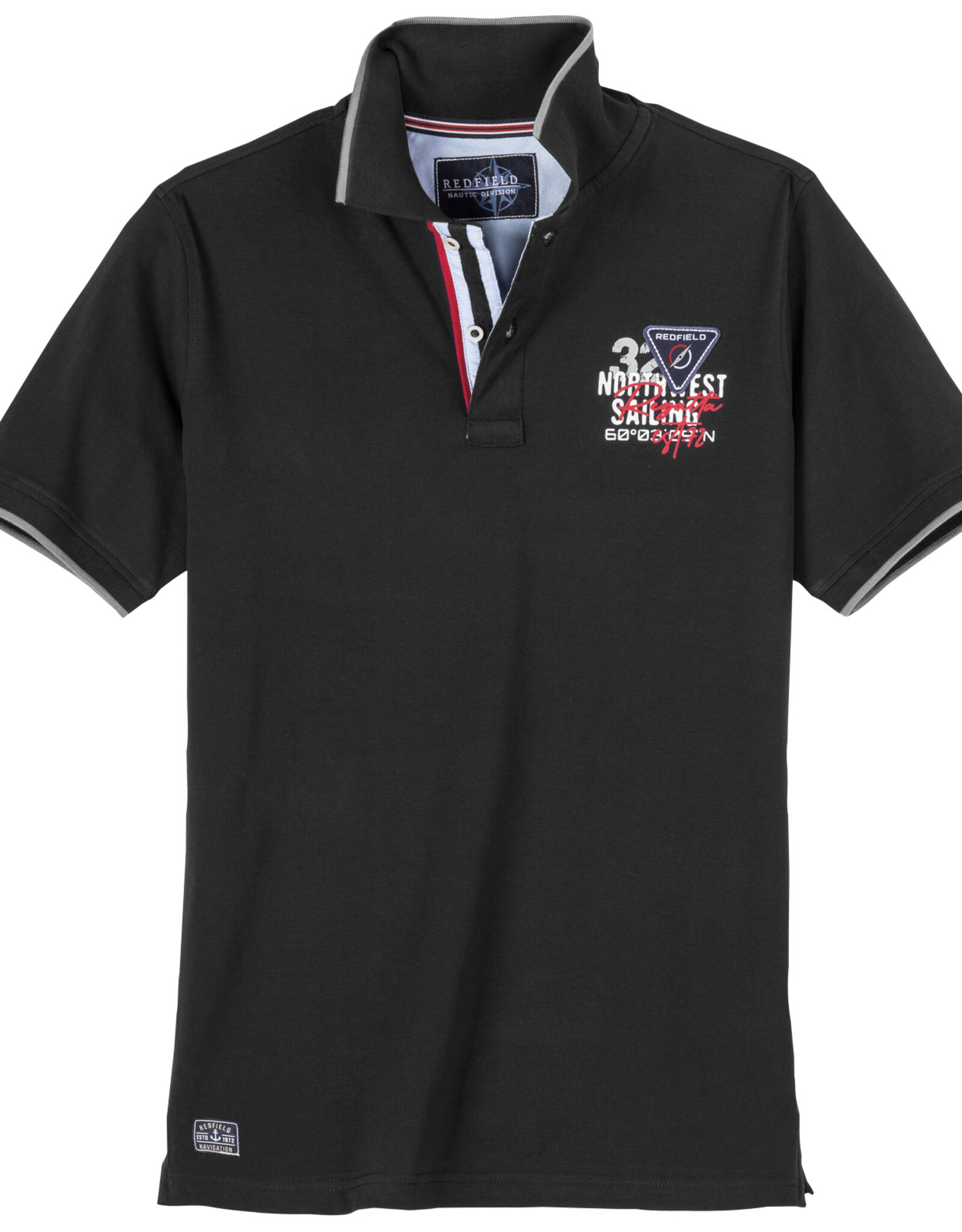 Redfield POLOSHIRT north west sailing - zwart