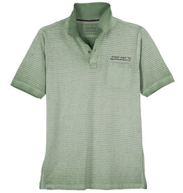 Redfield POLOSHIRT gestreept PREMIUM DENIM '72 - sage groen