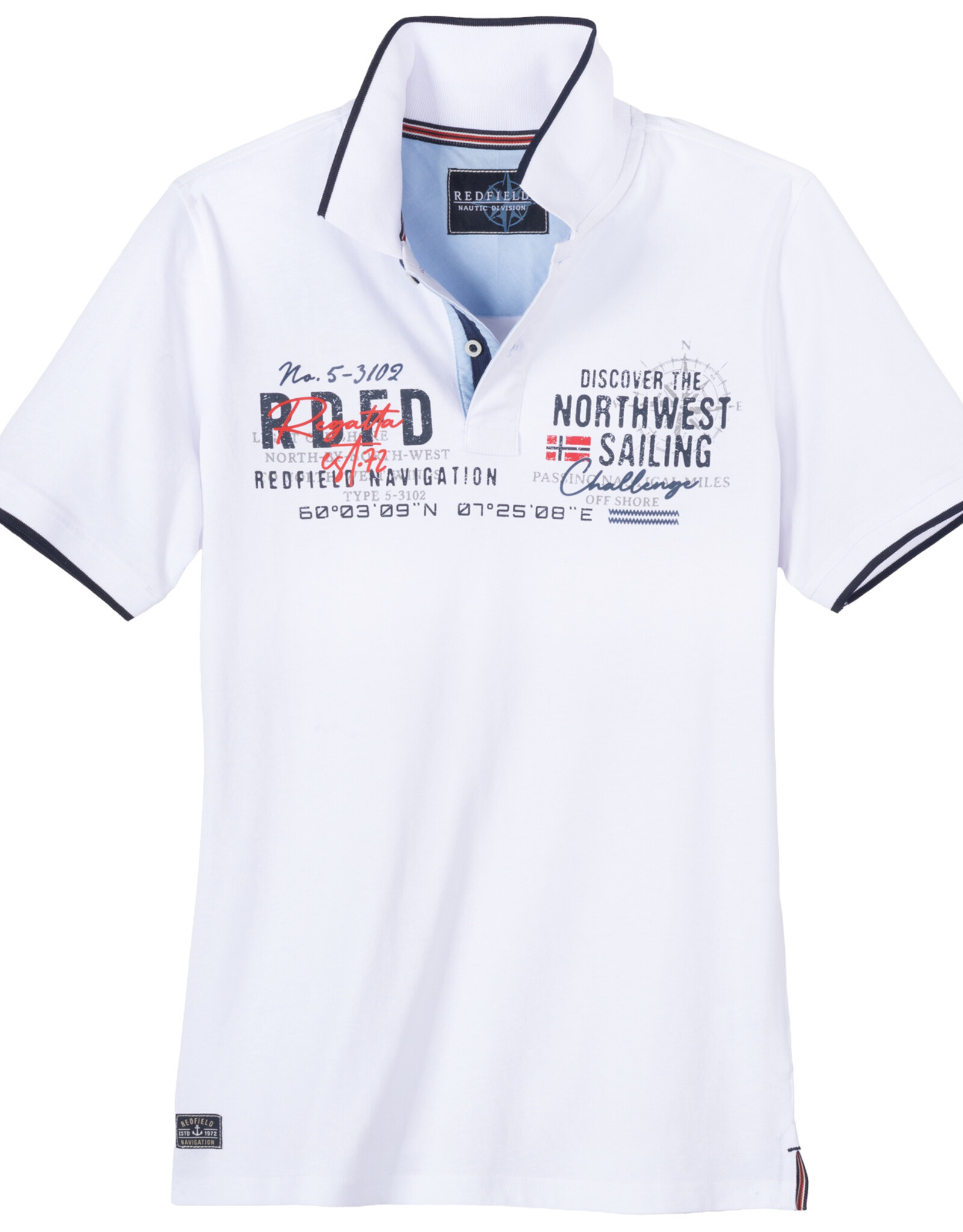 Redfield POLOSHIRT north west sailing - wit