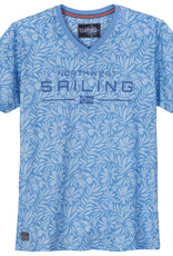 Redfield T-SHIRT bloemprint northwest sailing - licht blauw