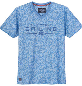 Redfield T-SHIRT bloemprint northwest sailing - licht blauw