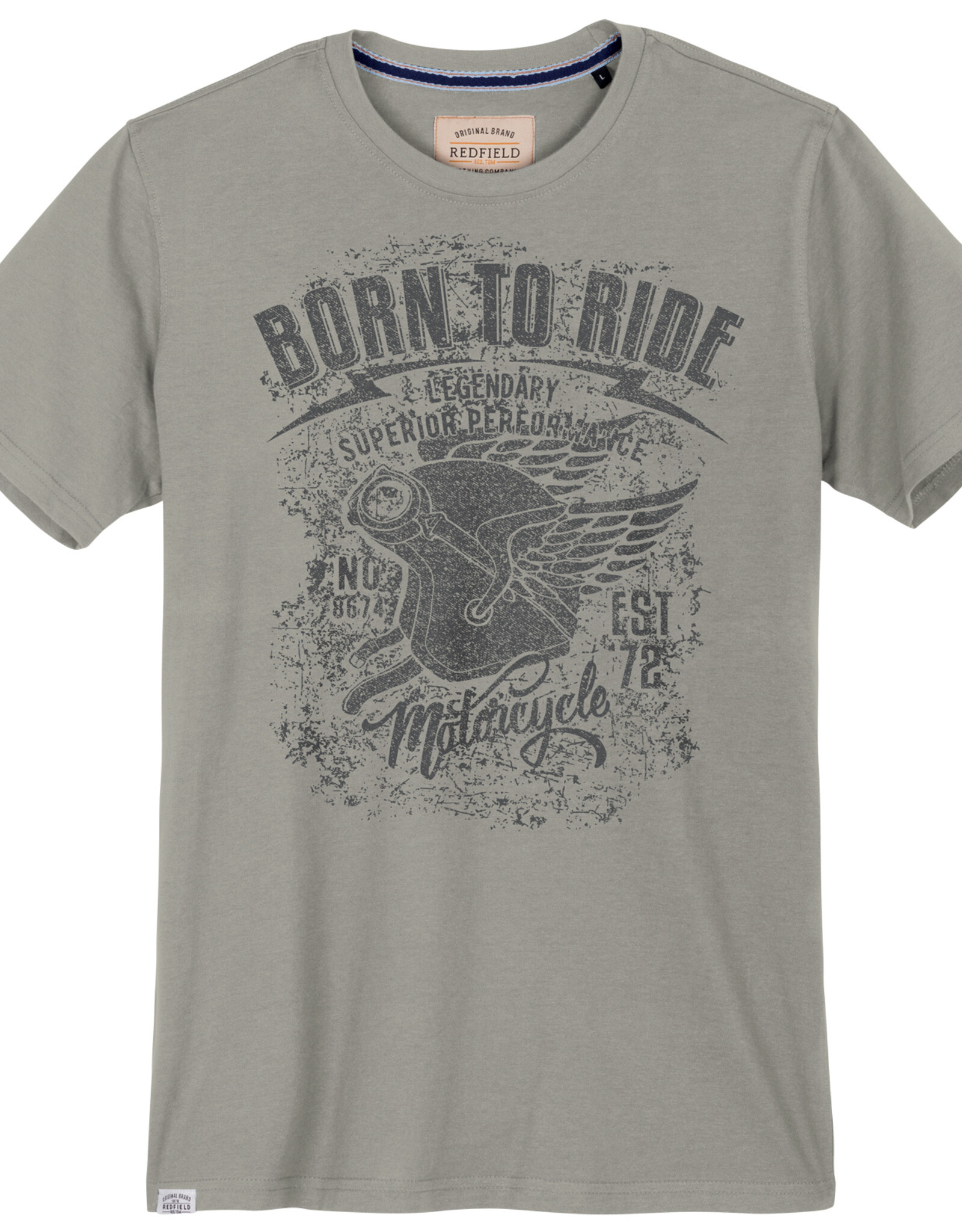 Redfield T-SHIRT BORN TO RIDE - grijs