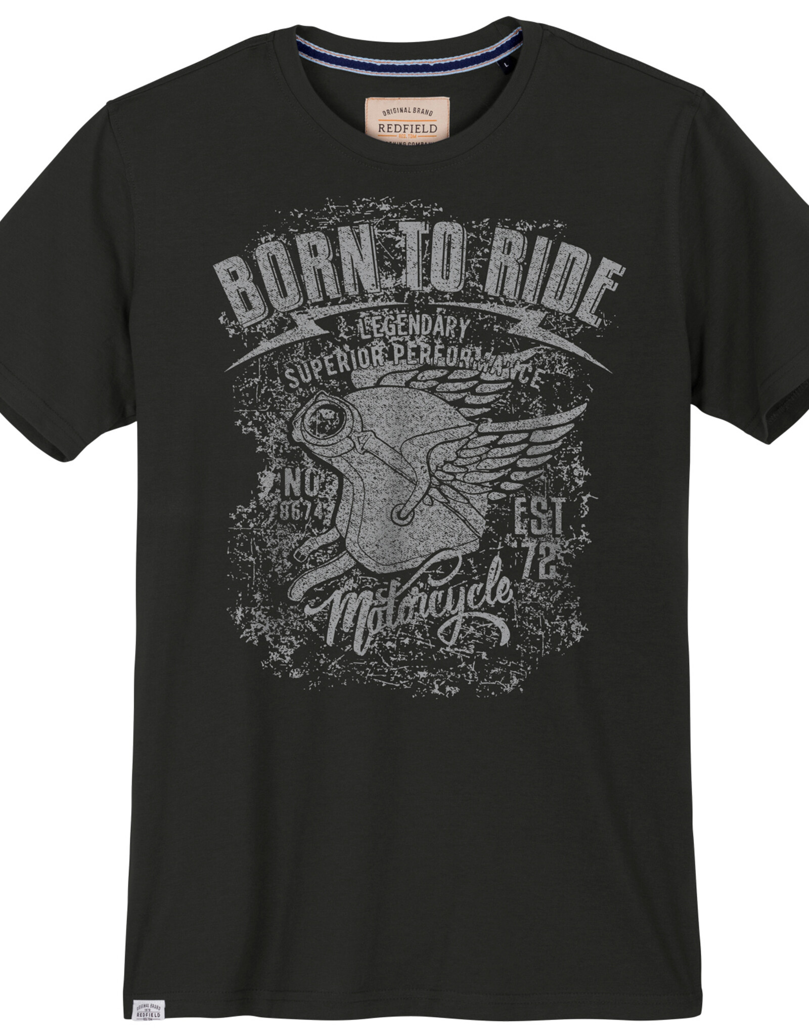 Redfield T-SHIRT BORN TO RIDE - zwart