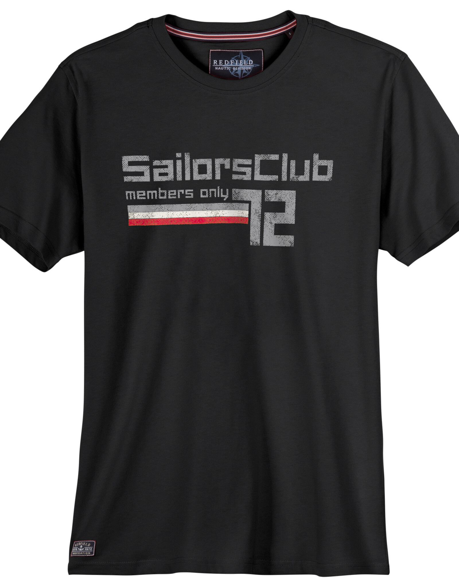 Redfield T-SHIRT sailersclub members only - zwart