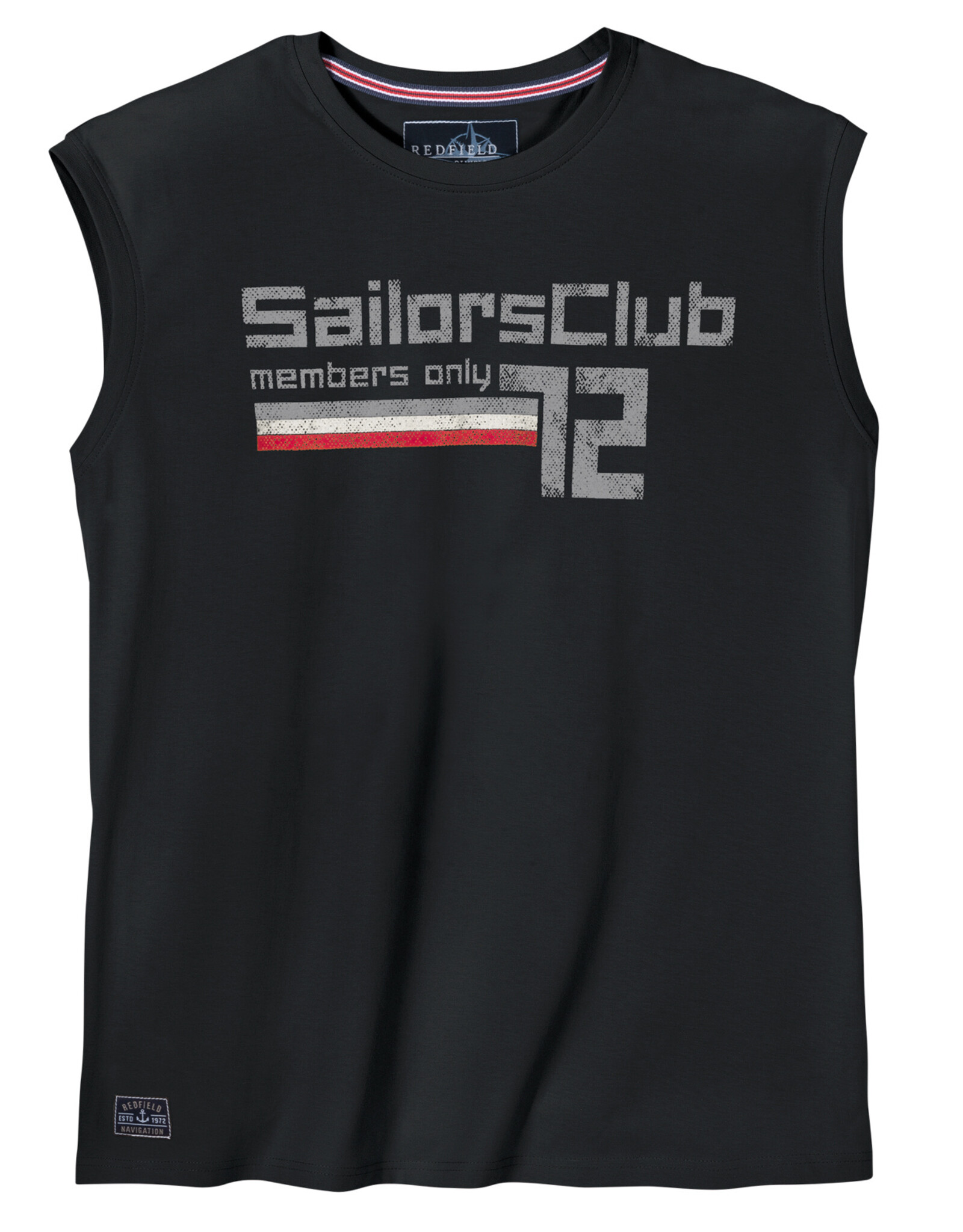 Redfield SINGLET / TANKTOP ‘sailorsclub members only' - zwart
