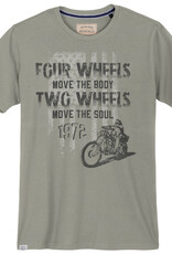 Redfield T-SHIRT four wheels move the body, two wheels move the soul -  grijs