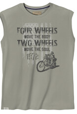 Redfield SINGLET / TANKTOP ‘four wheels move the body, two wheels move the soul' - grijs