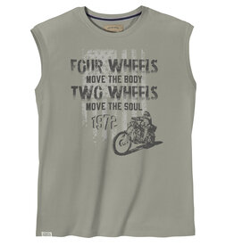 Redfield SINGLET / TANKTOP ‘four wheels move the body, two wheels move the soul' - grijs