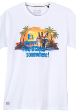 Redfield T-SHIRT it's always five o'clock somewhere! - wit