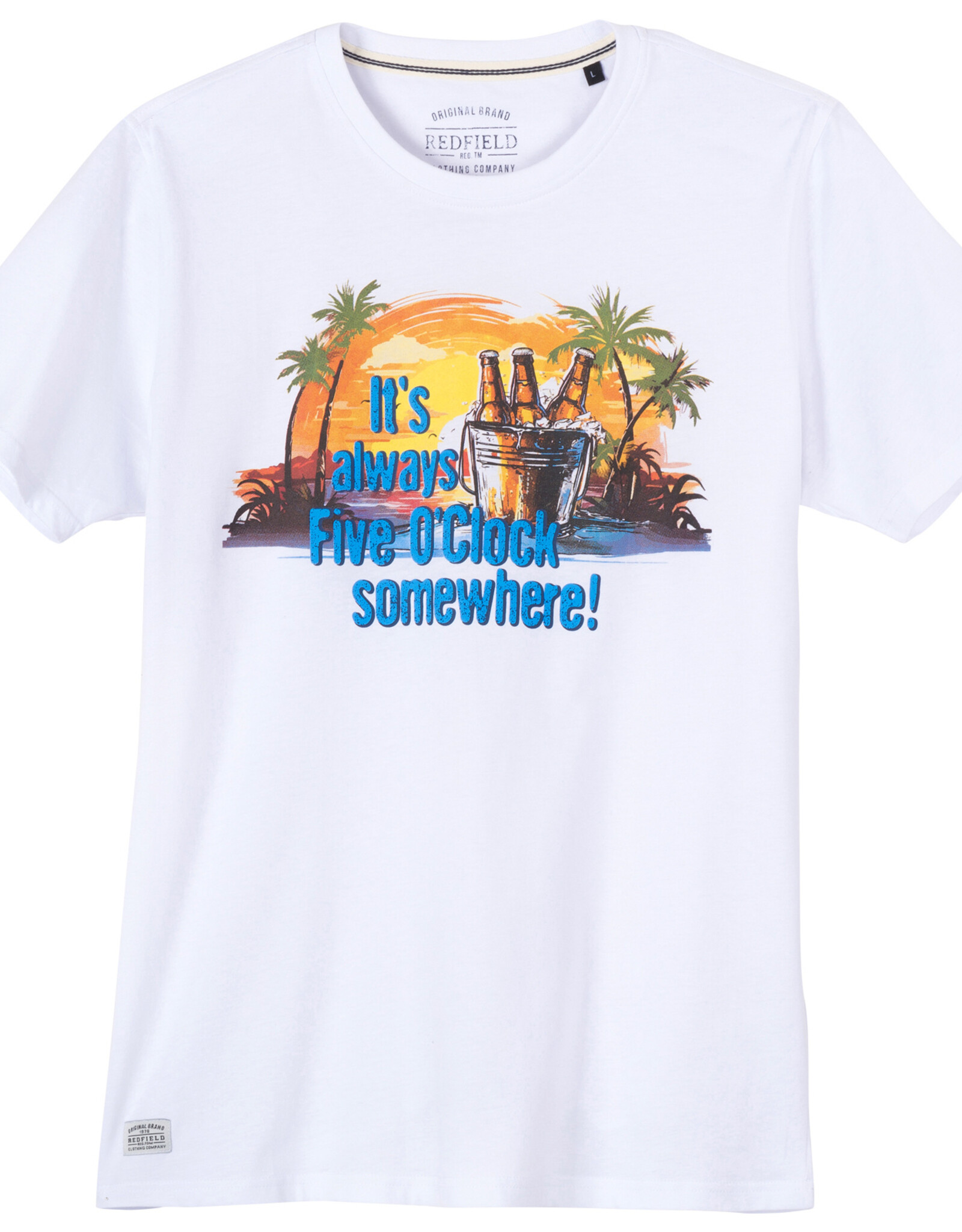 Redfield T-SHIRT it's always five o'clock somewhere! - wit
