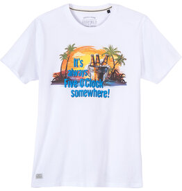 Redfield T-SHIRT it's always five o'clock somewhere! - wit