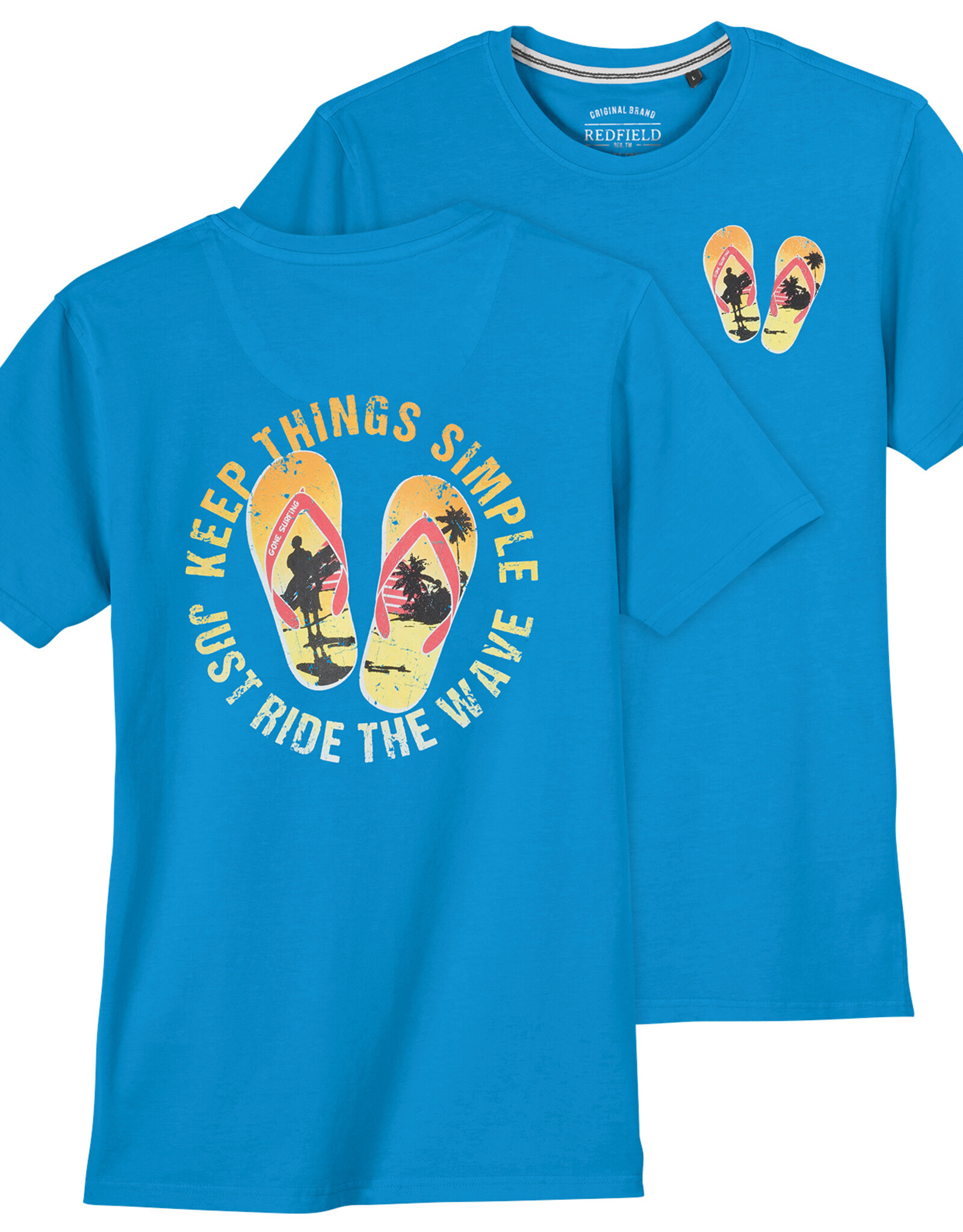 Redfield T-SHIRT 'beach vibes' - blauw