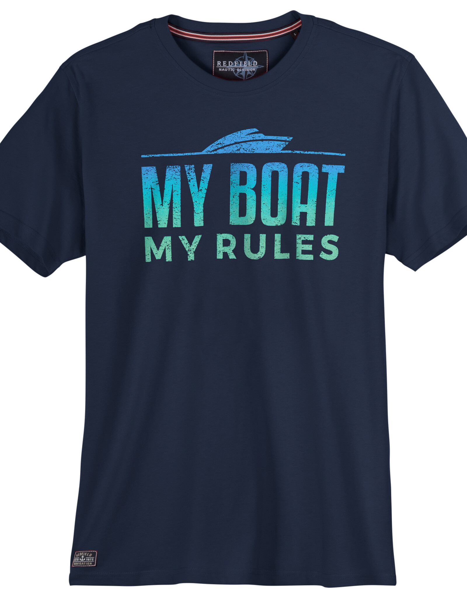 Redfield T-SHIRT 'my boat my rules' - nacht blauw